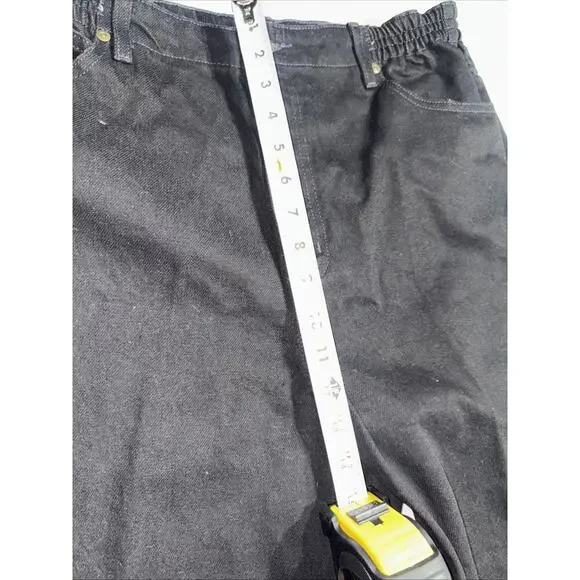 LL Bean Women's Jeans Sz 16 Reg Denim Original Fit Relaxed Cotton Black - Picture 8 of 12